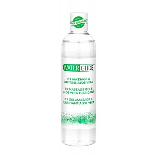 Waterglide 2in1 - vízbázisú síkosító és masszázsgél - aloe vera (300 ml)
