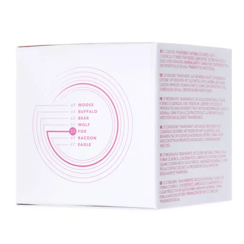 Loovara Fox 53 vegán óvszer - 53mm (12 db) - Bio és natúr intim termékek