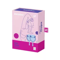 Satisfyer Feel good - menstruációs kehely szett (kék) - 2db - Bio és natúr intim termékek