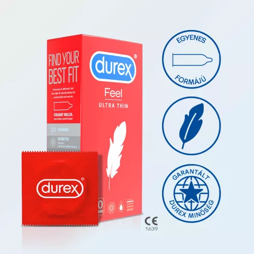 Durex Feel Ultra Thin - ultra élethű óvszer (10db) - Bio és natúr intim termékek
