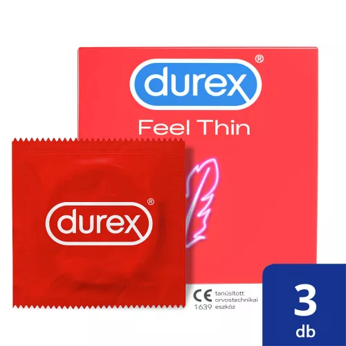 Durex Feel Thin - élethű érzés óvszer (3db) - Bio és natúr intim termékek