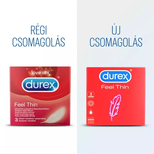 Durex Feel Thin - élethű érzés óvszer (3db) - Bio és natúr intim termékek