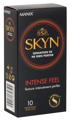 Manix SKYN Intense - latex-mentes, gyöngyös óvszer (10db) - Bio és natúr intim termékek