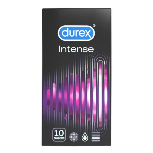 Durex Intense - bordázott és pontozott óvszer (10db) - - Bio és natúr intim termékek