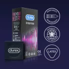 Durex Intense - bordázott és pontozott óvszer (10db) - - Bio és natúr intim termékek