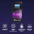 Durex Intense - bordázott és pontozott óvszer (10db) - - Bio és natúr intim termékek