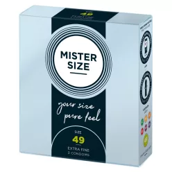 Mister Size vékony óvszer - 49mm (3db) - Bio és natúr intim termékek