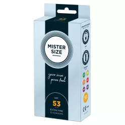 Mister Size vékony óvszer - 53mm (10db) - Bio és natúr intim termékek