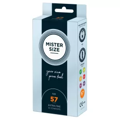 Mister Size vékony óvszer - 57mm (10db) - Bio és natúr intim termékek