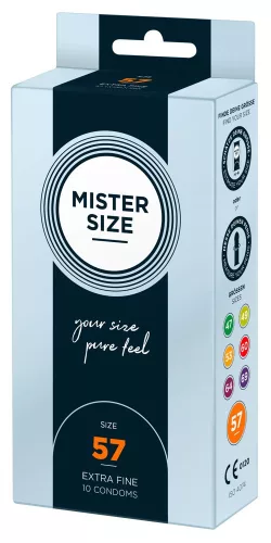 Mister Size vékony óvszer - 57mm (10db) - Bio és natúr intim termékek