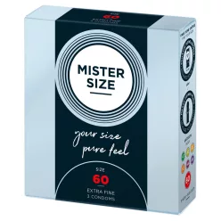 Mister Size vékony óvszer - 60mm (3db) - Bio és natúr intim termékek