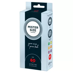 Mister Size vékony óvszer - 60mm (10db) - Bio és natúr intim termékek