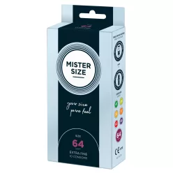 Mister Size vékony óvszer - 64mm (10db) - Bio és natúr intim termékek