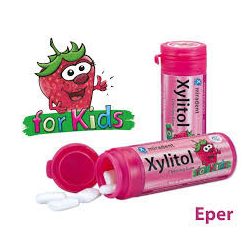 Xylitol kids gyermek rágógumi eper íz 30 db