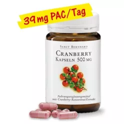 Sanct Bernhard Tőzegáfonya 500 mg kapszula 90 db - Bio és natúr étrendkiegészítők