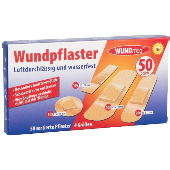 Wundmed Sebtapasz 50 db 4 méretben /05-001/