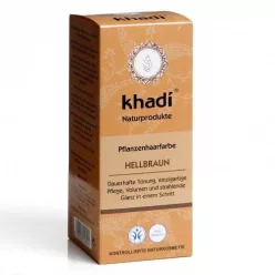 Khadi bio hajfesték por világosbarna 100 g - Bio és natúr kozmetikumok