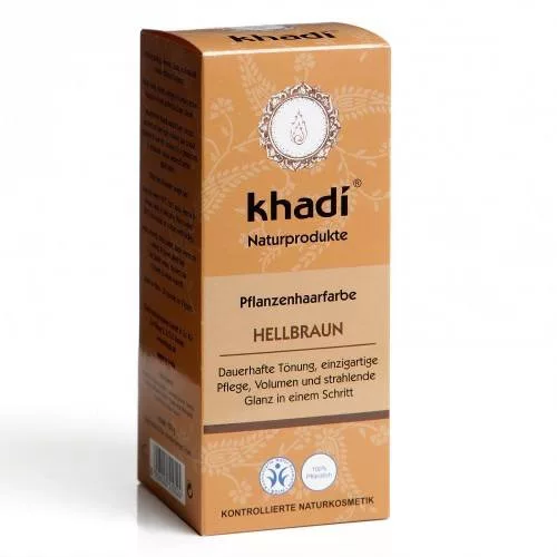 Khadi bio hajfesték por világosbarna 100 g - Bio és natúr kozmetikumok