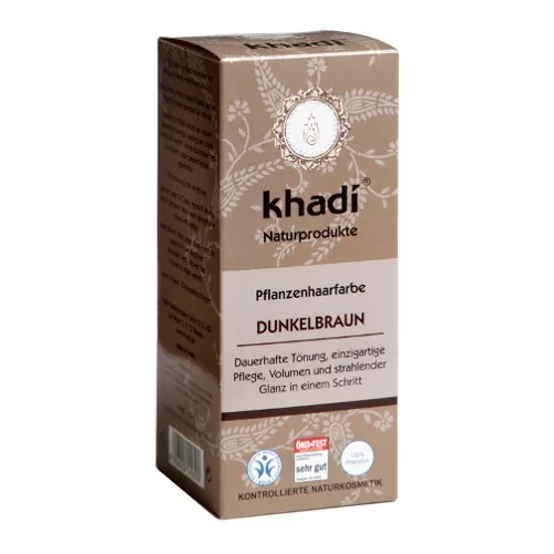Khadi bio hajfesték por sötétbarna 100 g - Bio és natúr kozmetikumok