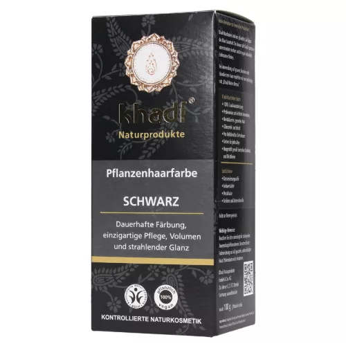 Khadi bio hajfesték por fekete 100 g - Bio és natúr kozmetikumok