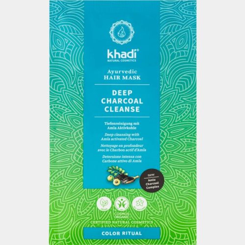 Khadi Deep Charcoal Cleanse ayurvédikus hajmaszk