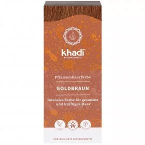 Khadi bio hajfesték por aranybarna 100 g - Bio és natúr kozmetikumok