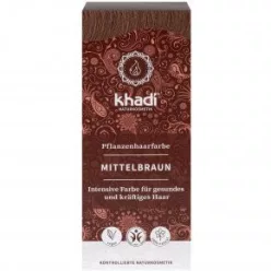 Khadi bio hajfesték por középbarna 100 g - Bio és natúr kozmetikumok