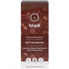 Khadi bio hajfesték por középbarna 100 g - Bio és natúr kozmetikumok