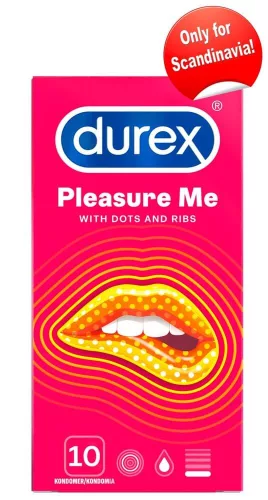 Durex Pleasure Me - bordás-pontozott óvszer (10db) - Bio és natúr intim termékek