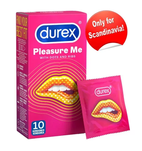 Durex Pleasure Me - bordás-pontozott óvszer (10db) - Bio és natúr intim termékek