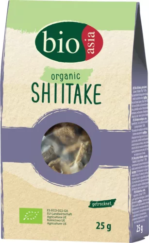 Bioasia bio szárított shiitake gomba 25 g