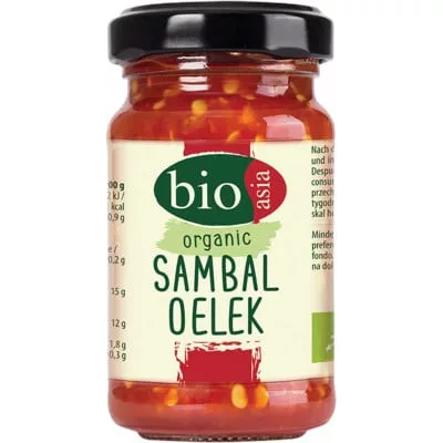 Bioasia bio sambal oelek, chilli relish 110 g