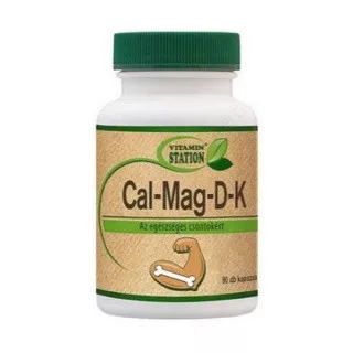 Vitamin Station cal-mag-d-k egészséges csontokért kapszula 90 db - Bio és natúr étrendkiegészítők