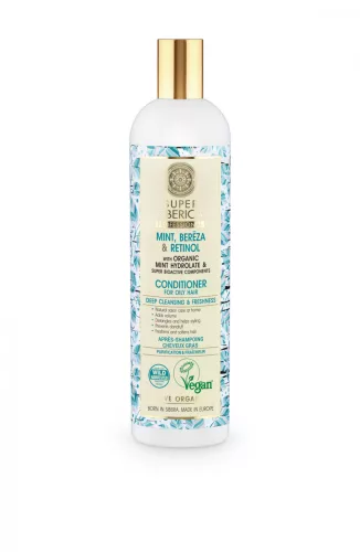 Natura Siberica Mélytisztító frissítő hajkondicionáló zsíros hajra 400 ml - Bio és natúr kozmetikumok