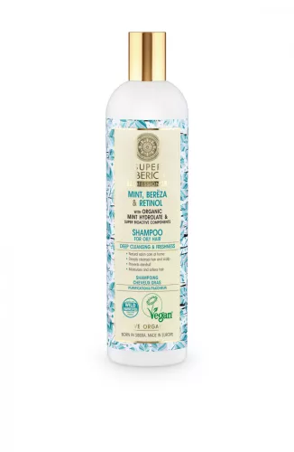 Natura Siberica Mélytisztító frissítő sampon zsíros hajra 400 ml - Bio és natúr kozmetikumok