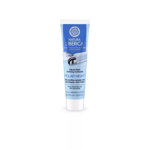 Natura siberica "polar night" natúr fekete fogkrém fehérítő hatással 100 g - Bio és natúr kozmetikumok