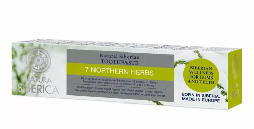 Natura siberica "7 northern herbs" fluoridmentes fogkrém 100 g - Bio és natúr kozmetikumok