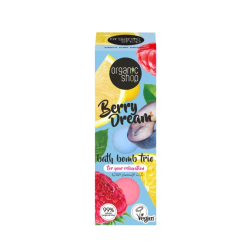 Organic Shop “Berry Dream” fürdőbomba trió - 