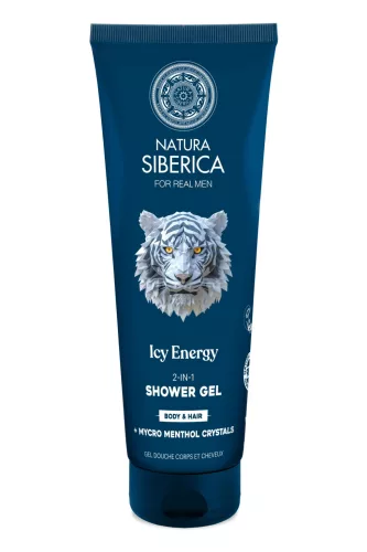 Natura Siberica "Ice Energy” 2 az 1-ben sampon és tusfürdő gél férfiaknak - 