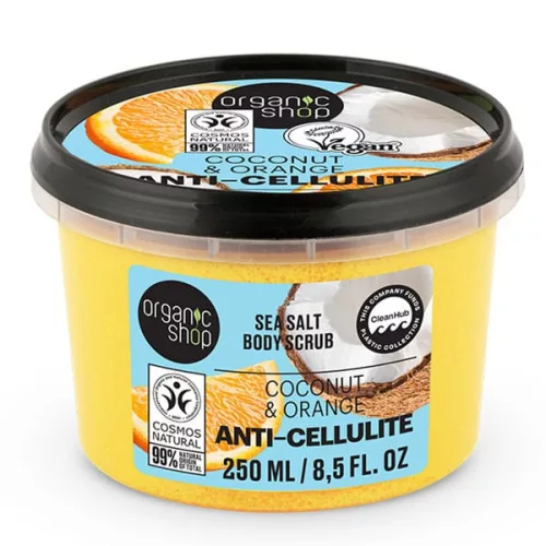 Organic Shop  “Anti-Cellulite” tengeri sós testradír kókusszal és naranccsal - 