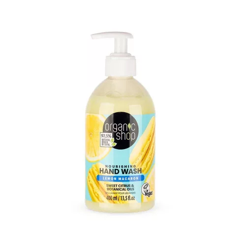 Organic Shop “lemon macaron” tápláló folyékony szappan édes citrusfélékkel és növényi olajokkal 400 ml - 