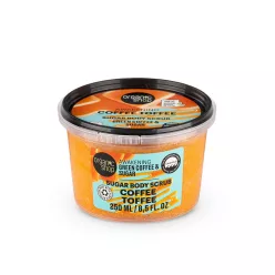 Organic Shop  “Kávékaramell” Ébresztő testradír zöld kávéval és cukorral - 