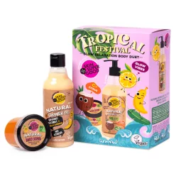 Skin Super Good Trópusi fesztivál ragyogásfokozó testápoló duó( No stress tusfürdő 250ml + Természetes – Karácsonyi ötletek