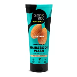 Organic Shop sportolás utáni sampon és tusfürdő mandulával és fehérjével 200 ml - 