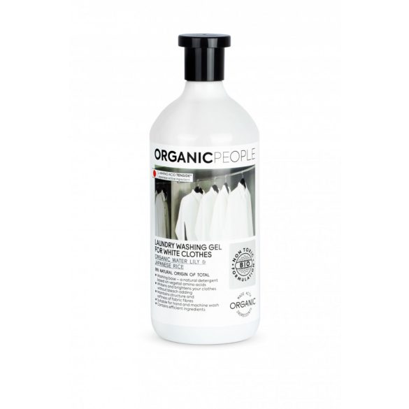Organic Peolpe Öko Mosógél fehér ruhákhoz bio vízililiommal és japán rizzsel