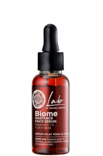 Natura Siberica Lab Biome Radiance C-vitaminos arcszérum 24k arannyal - Bio és natúr kozmetikumok