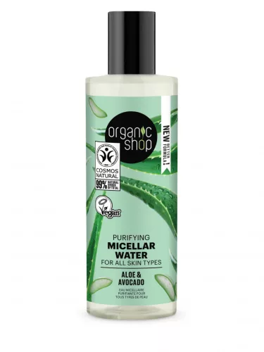 Organic Shop Tisztító micellás víz aloe verával és avokádóval - Bio és natúr kozmetikumok