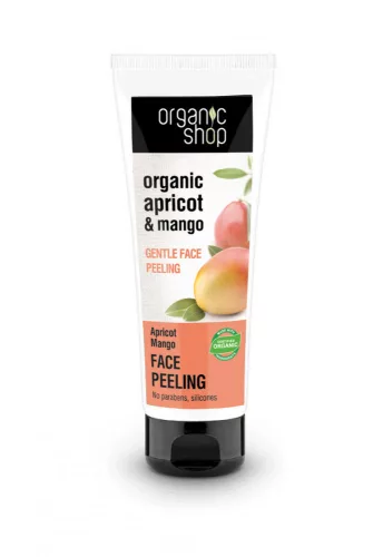 Organic Shop Gyengéd arcpeeling "Barackos mangó" 75 ml - Bio és natúr kozmetikumok