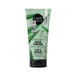   Organic Shop Könnyű arckrém aloe verával és avokádóval