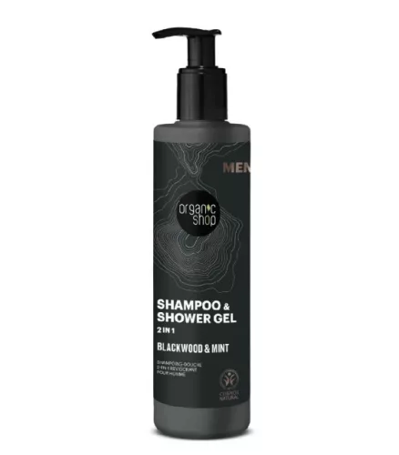 Organic Shop Men 2 in 1 sampon és tusfürdő tölgyfakéreg-kivonattal és mentával - Bio és natúr kozmetikumok